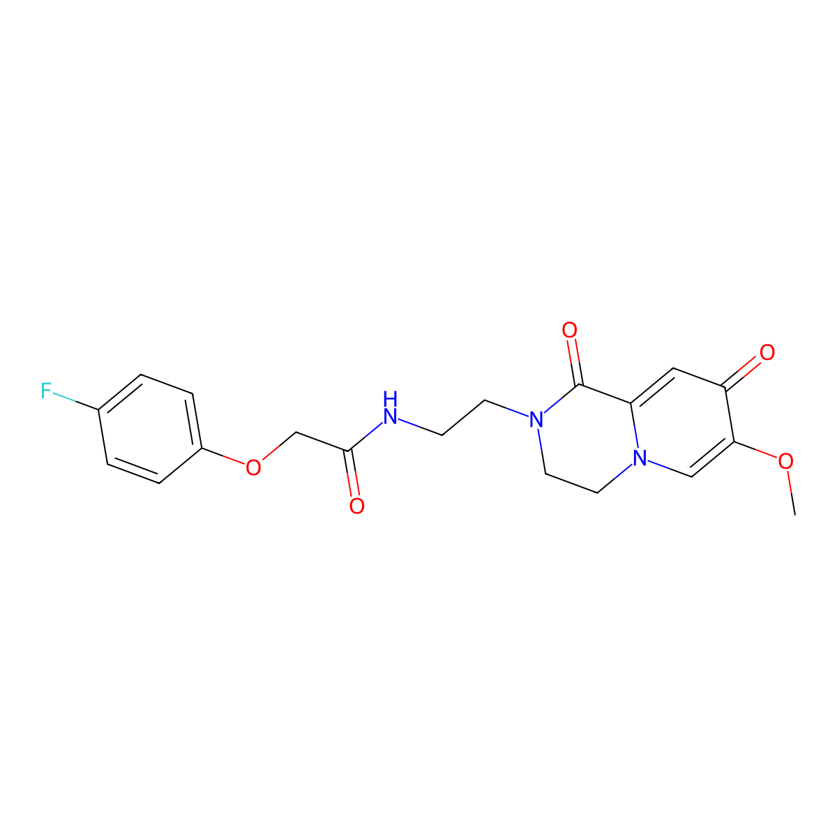 2-(4-fluorophenoxy)-N-(2-{7-methoxy-1,8-dioxo-1H,2H,3H,4H,8H-pyrido[1,2-a]pyrazin-2-yl}ethyl)acetamide molecular structure, CAS 1040659-79-7