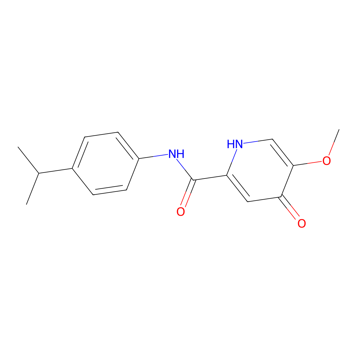 N-(4-isopropylphenyl)-5-methoxy-4-oxo-1,4-dihydropyridine-2-carboxamide molecular structure, CAS 1040659-87-7