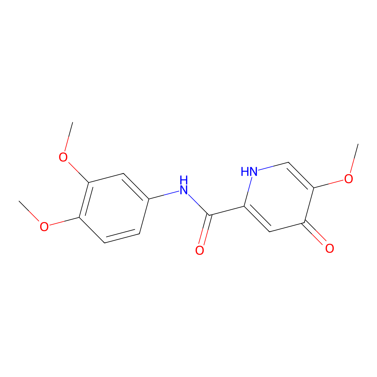 N-(3,4-dimethoxyphenyl)-5-methoxy-4-oxo-1,4-dihydropyridine-2-carboxamide molecular structure, CAS 1040660-02-3