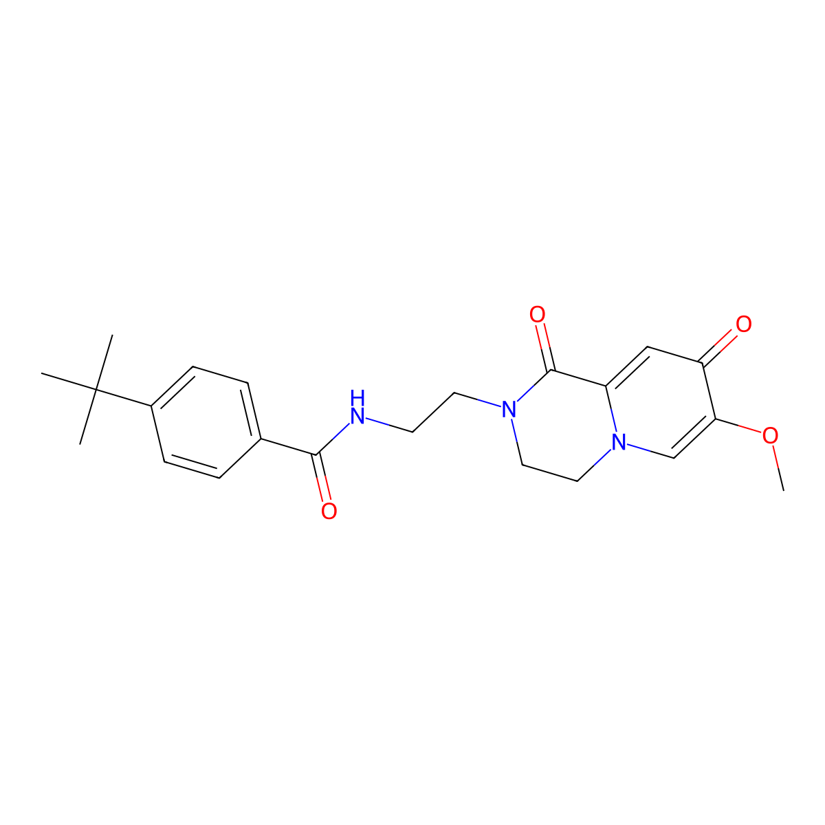 4-tert-butyl-N-(2-{7-methoxy-1,8-dioxo-1H,2H,3H,4H,8H-pyrido[1,2-a]pyrazin-2-yl}ethyl)benzamide molecular structure, CAS 1040660-53-4
