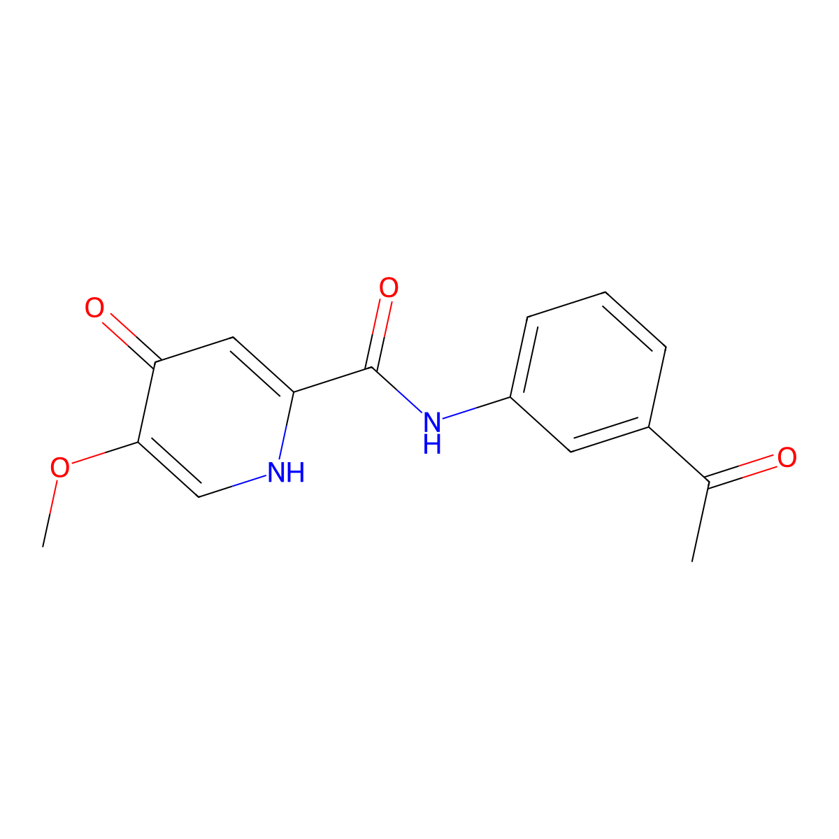 N-(3-acetylphenyl)-5-methoxy-4-oxo-1,4-dihydropyridine-2-carboxamide molecular structure, CAS 1040660-56-7