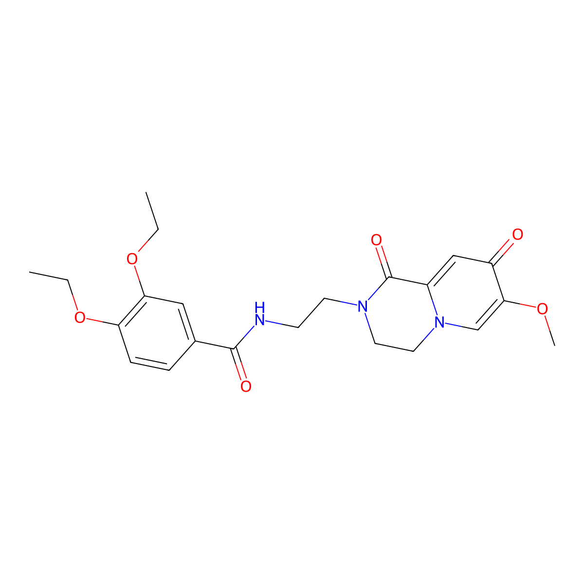 3,4-diethoxy-N-(2-{7-methoxy-1,8-dioxo-1H,2H,3H,4H,8H-pyrido[1,2-a]pyrazin-2-yl}ethyl)benzamide molecular structure, CAS 1040660-71-6