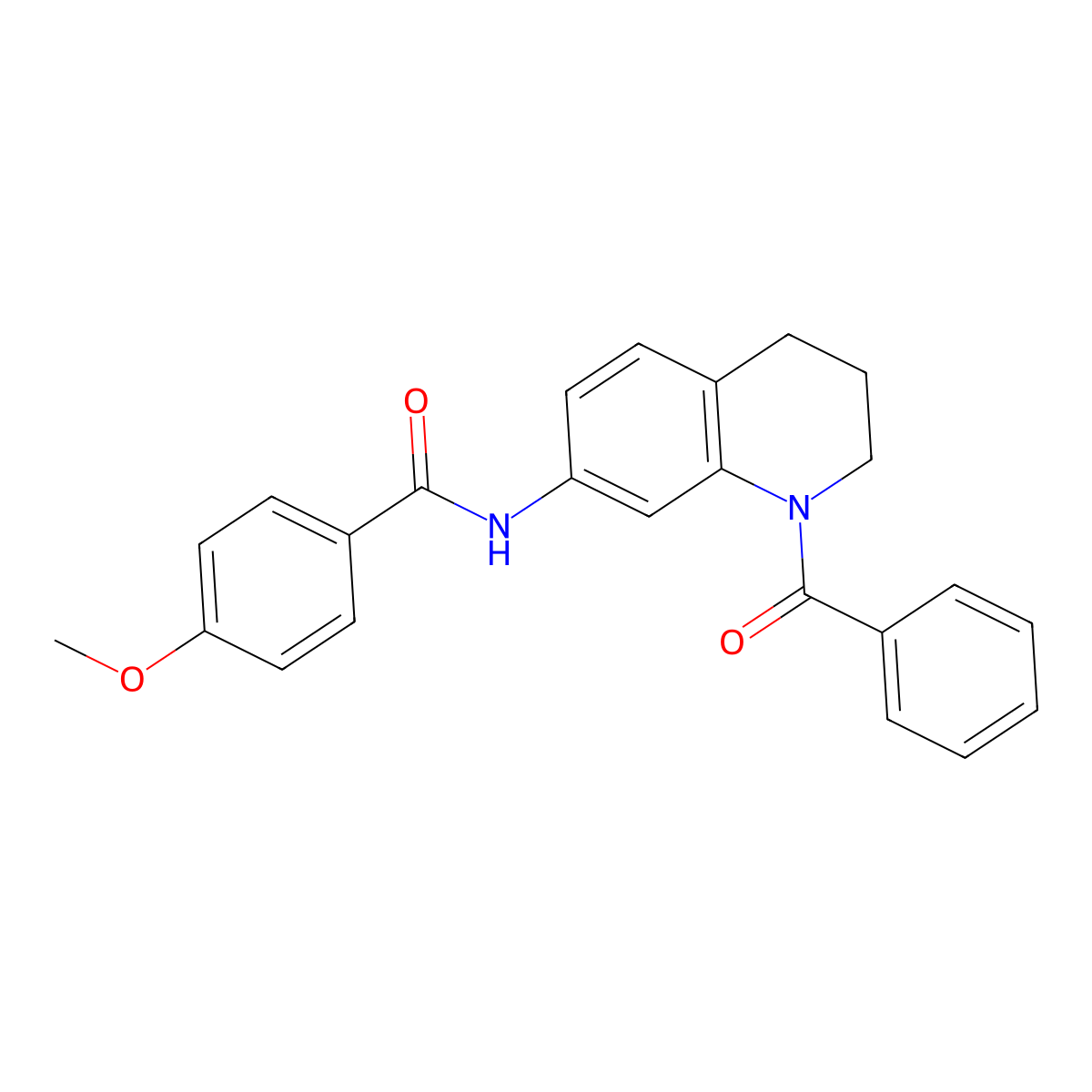 N-(1-benzoyl-1,2,3,4-tetrahydroquinolin-7-yl)-4-methoxybenzamide molecular structure, CAS 1040661-02-6