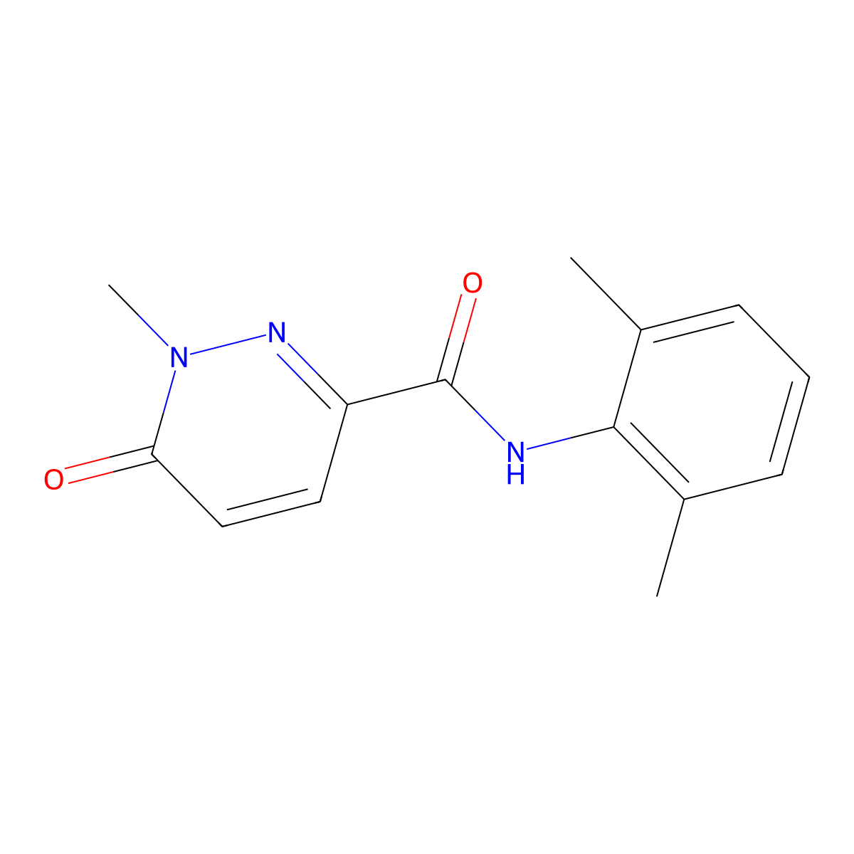 N-(2,6-dimethylphenyl)-1-methyl-6-oxo-1,6-dihydropyridazine-3-carboxamide molecular structure, CAS 1040661-50-4