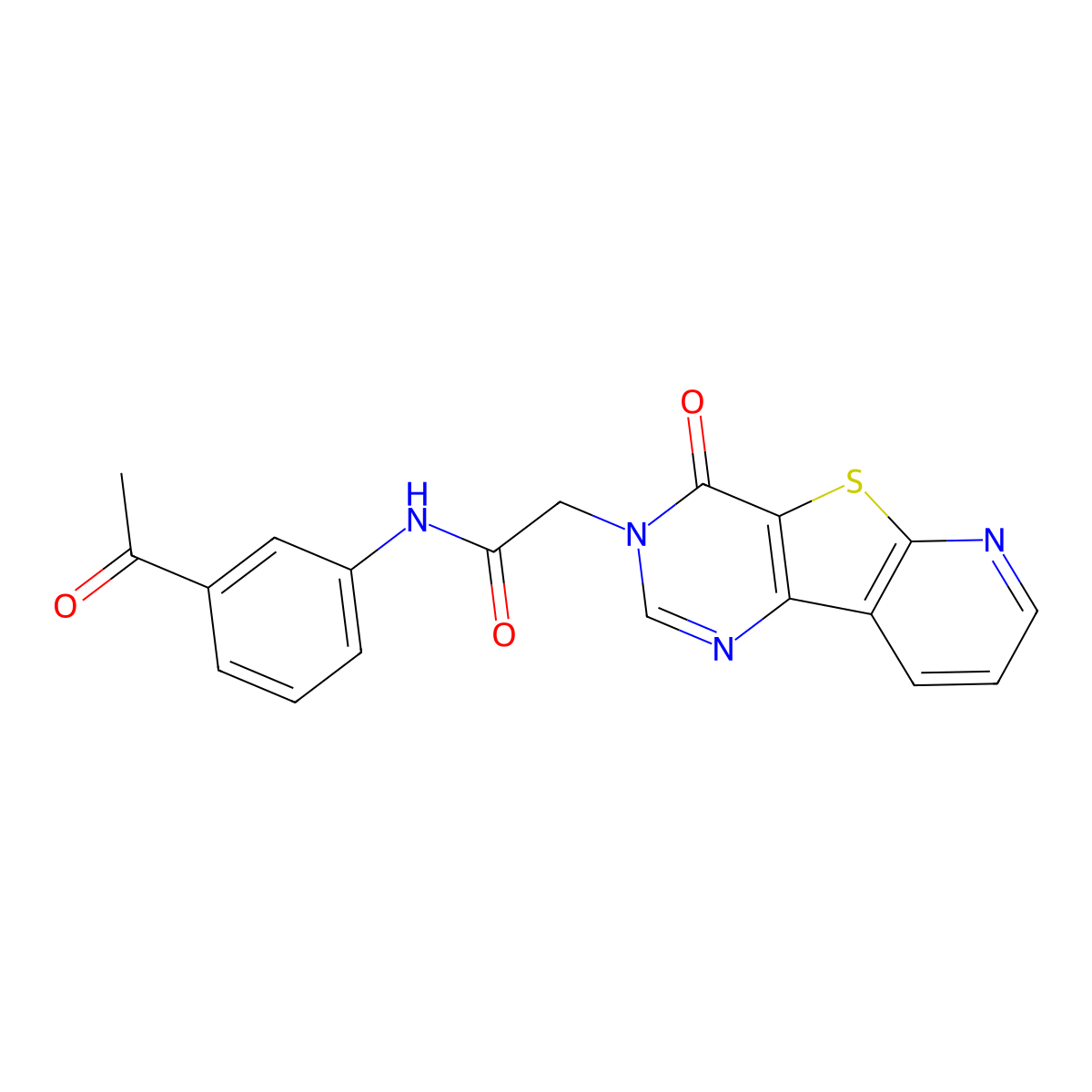 N-(3-acetylphenyl)-2-(4-oxopyrido[3',2':4,5]thieno[3,2-d]pyrimidin-3(4H)-yl)acetamide molecular structure, CAS 1040661-67-3