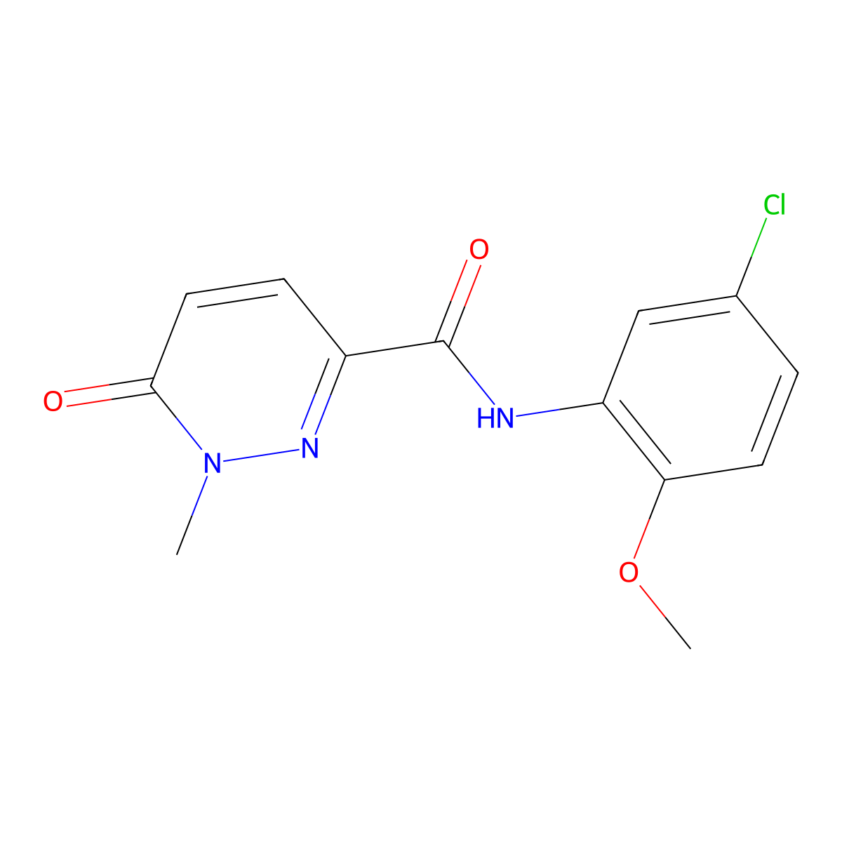N-(5-chloro-2-methoxyphenyl)-1-methyl-6-oxo-1,6-dihydropyridazine-3-carboxamide molecular structure, CAS 1040662-12-1