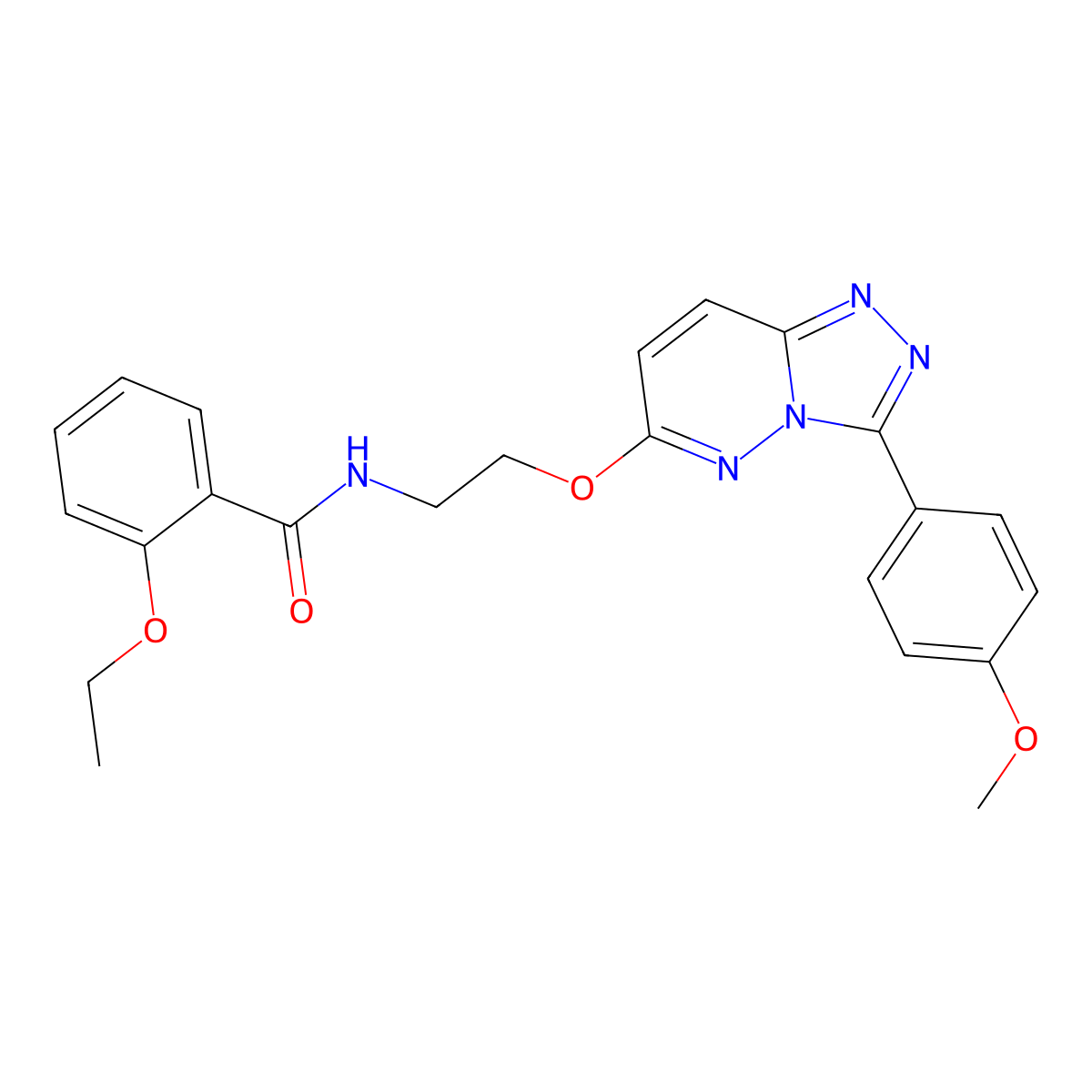 2-ethoxy-N-(2-{[3-(4-methoxyphenyl)-[1,2,4]triazolo[4,3-b]pyridazin-6-yl]oxy}ethyl)benzamide molecular structure, CAS 1040662-31-4