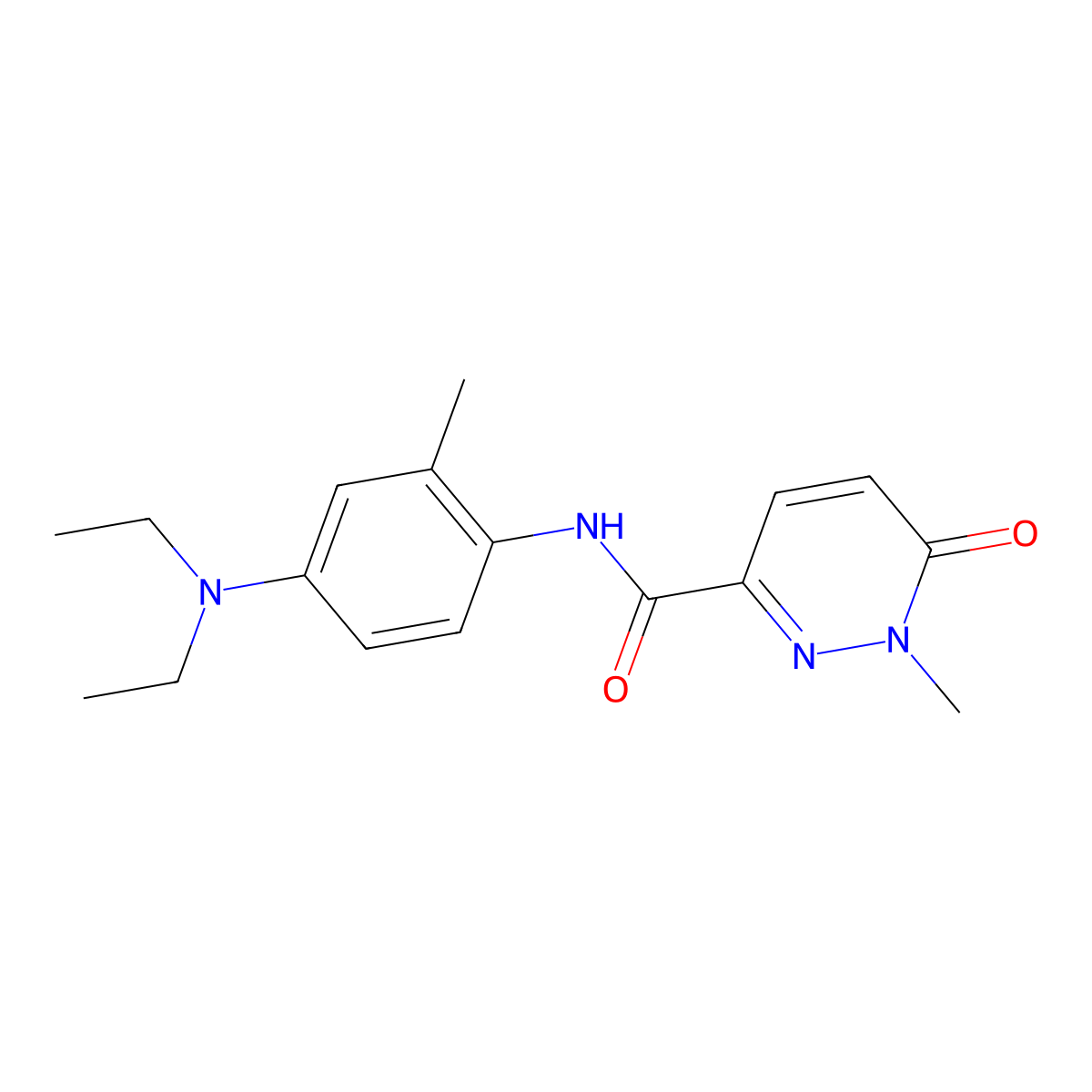 N-[4-(diethylamino)-2-methylphenyl]-1-methyl-6-oxo-1,6-dihydropyridazine-3-carboxamide molecular structure, CAS 1040662-33-6