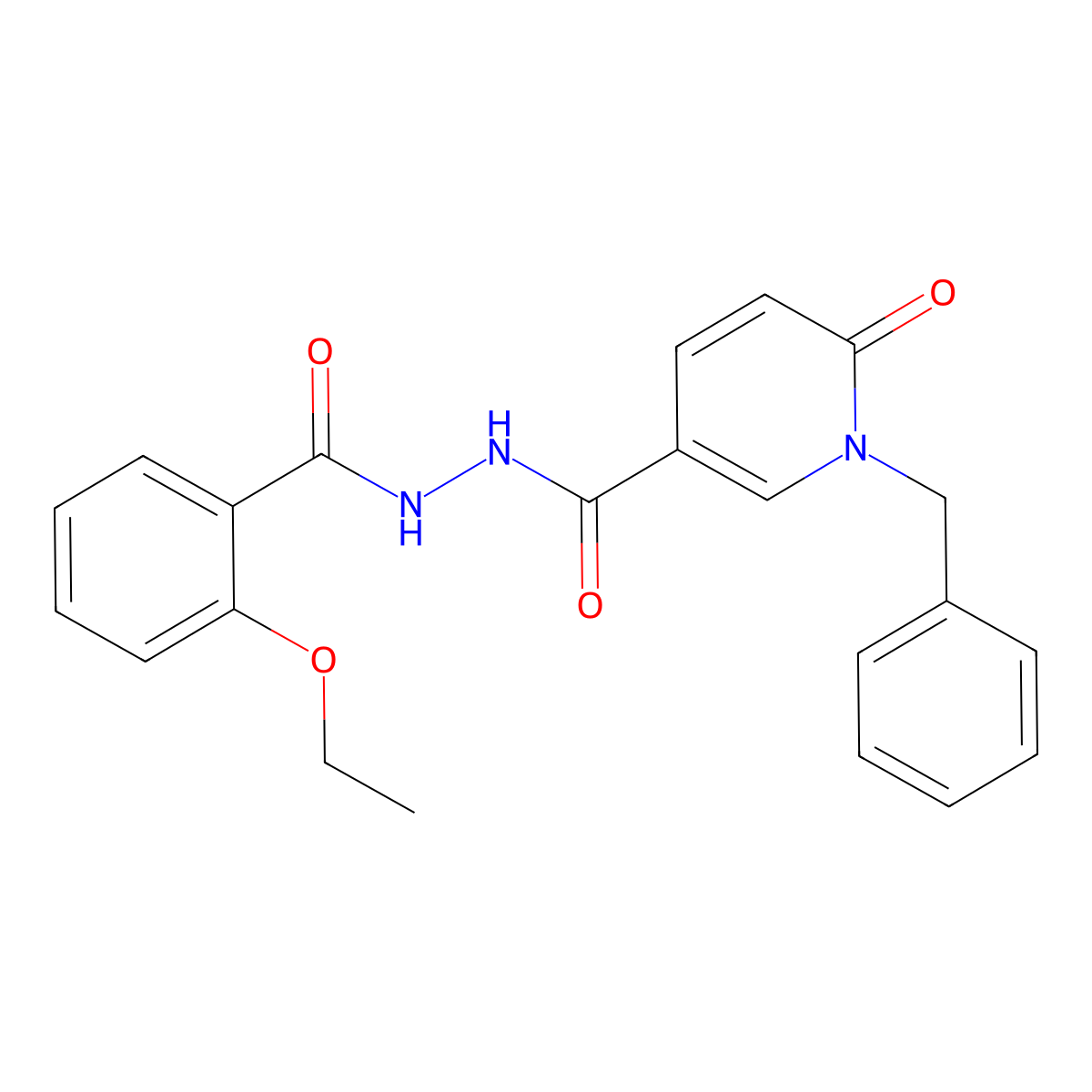 1-benzyl-N'-(2-ethoxybenzoyl)-6-oxo-1,6-dihydropyridine-3-carbohydrazide molecular structure, CAS 1040662-58-5
