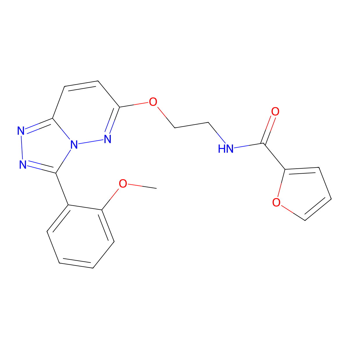 N-(2-{[3-(2-methoxyphenyl)-[1,2,4]triazolo[4,3-b]pyridazin-6-yl]oxy}ethyl)furan-2-carboxamide molecular structure, CAS 1040662-66-5
