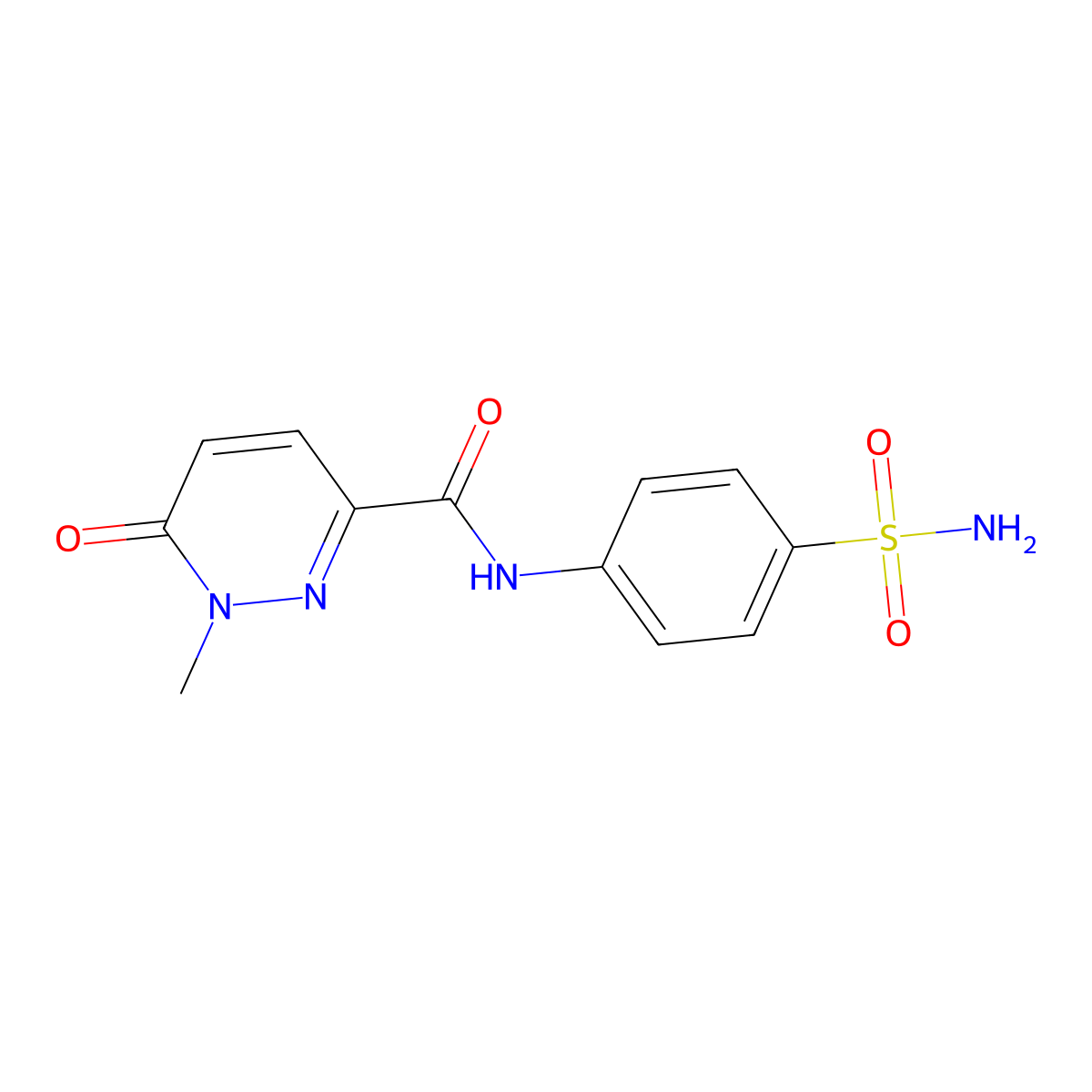 1-methyl-6-oxo-N-(4-sulfamoylphenyl)-1,6-dihydropyridazine-3-carboxamide molecular structure, CAS 1040662-68-7