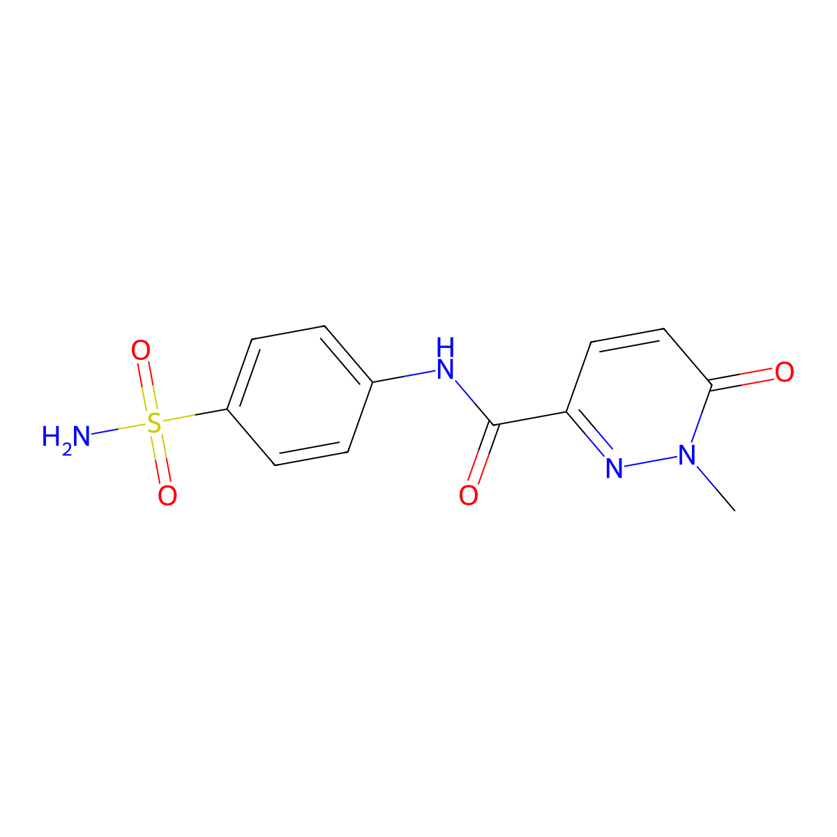 1-methyl-6-oxo-N-(4-sulfamoylphenyl)-1,6-dihydropyridazine-3-carboxamide molecular structure, CAS 1040662-68-7
