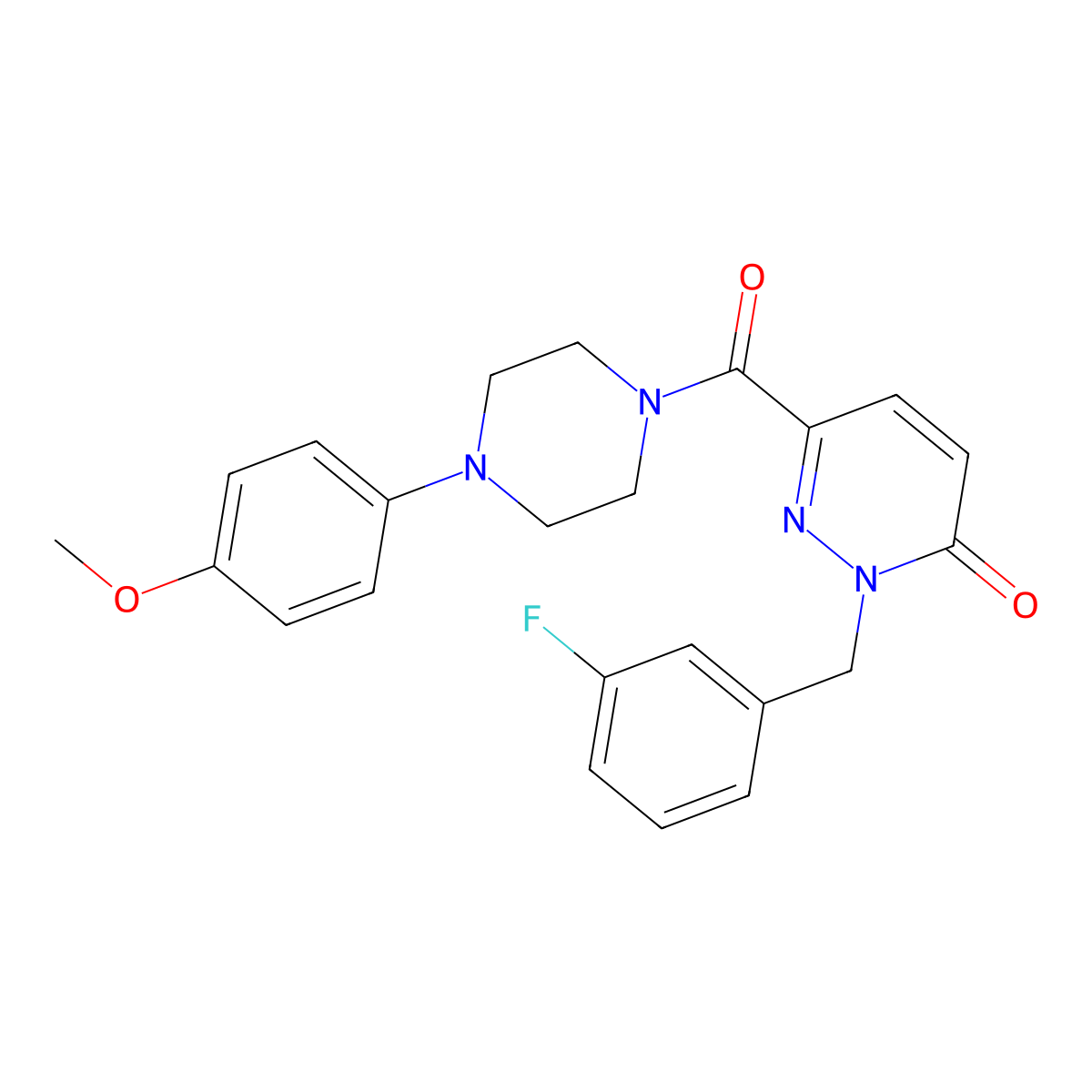 2-(3-fluorobenzyl)-6-(4-(4-methoxyphenyl)piperazine-1-carbonyl)pyridazin-3(2H)-one molecular structure, CAS 1040662-99-4