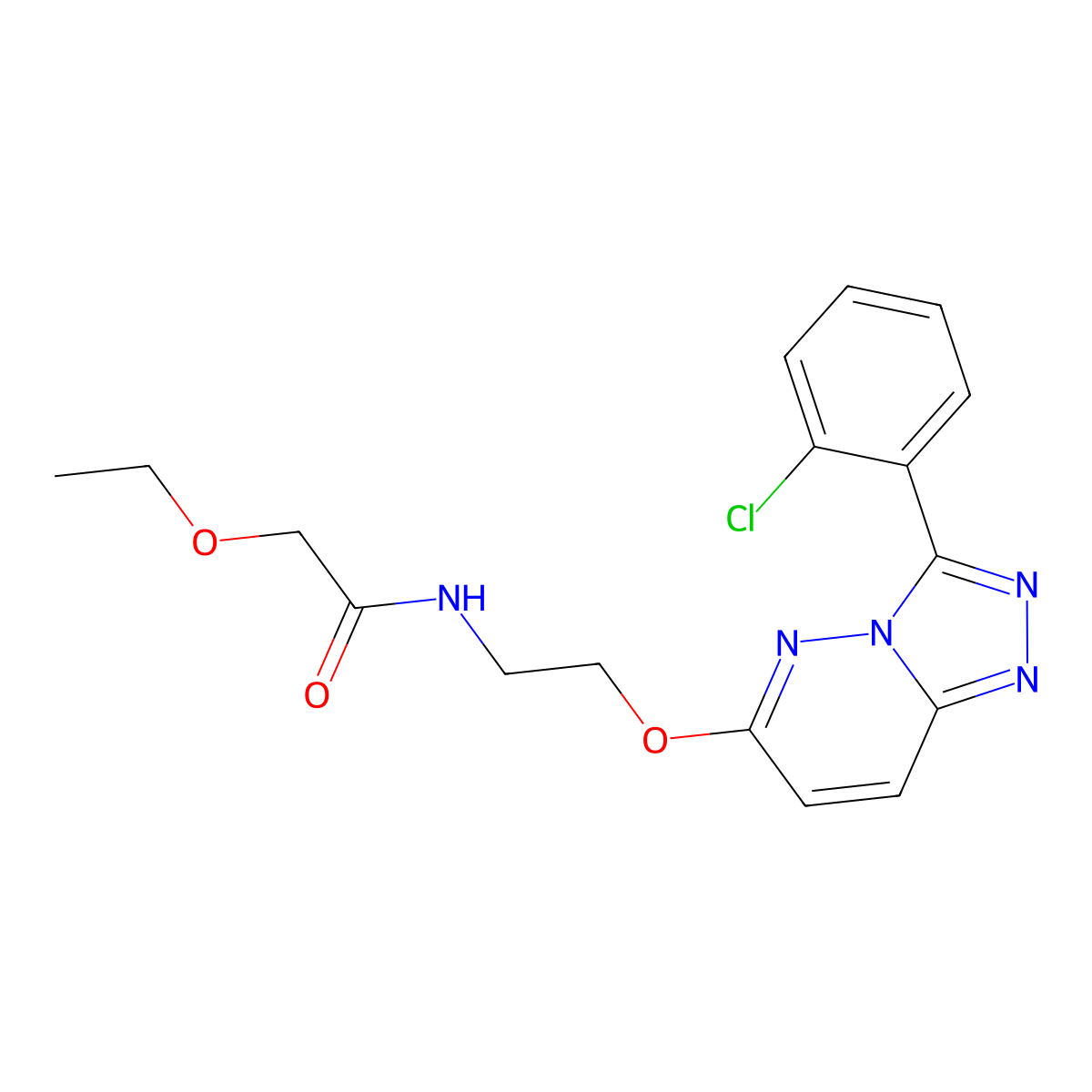 N-(2-{[3-(2-chlorophenyl)-[1,2,4]triazolo[4,3-b]pyridazin-6-yl]oxy}ethyl)-2-ethoxyacetamide molecular structure, CAS 1040663-60-2