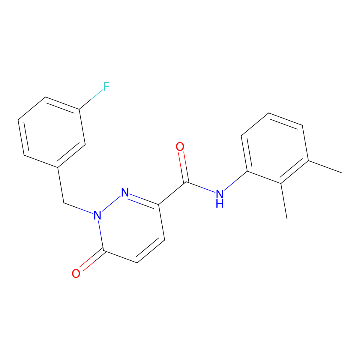 N-(2,3-dimethylphenyl)-1-(3-fluorobenzyl)-6-oxo-1,6-dihydropyridazine-3-carboxamide molecular structure, CAS 1040665-26-6