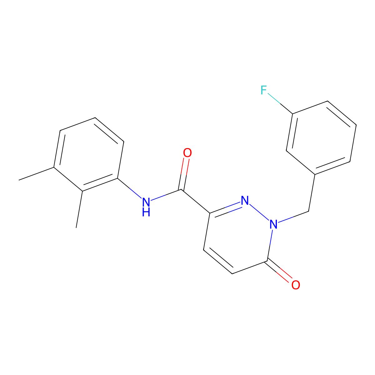 N-(2,3-dimethylphenyl)-1-(3-fluorobenzyl)-6-oxo-1,6-dihydropyridazine-3-carboxamide molecular structure, CAS 1040665-26-6