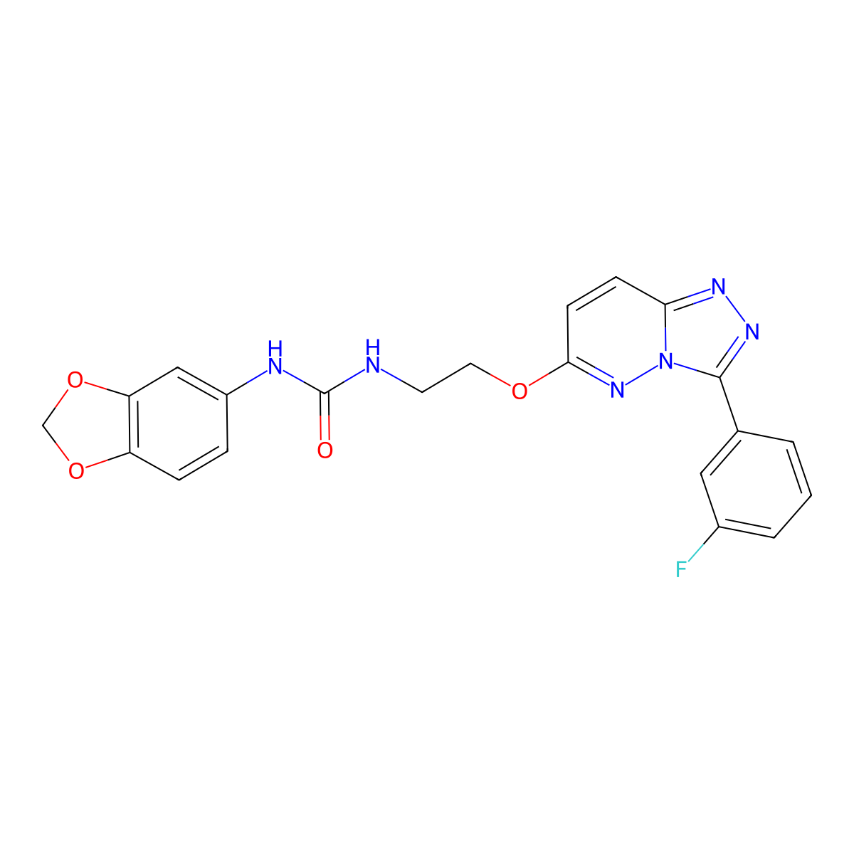 1-(2H-1,3-benzodioxol-5-yl)-3-(2-{[3-(3-fluorophenyl)-[1,2,4]triazolo[4,3-b]pyridazin-6-yl]oxy}ethyl)urea molecular structure, CAS 1040665-90-4