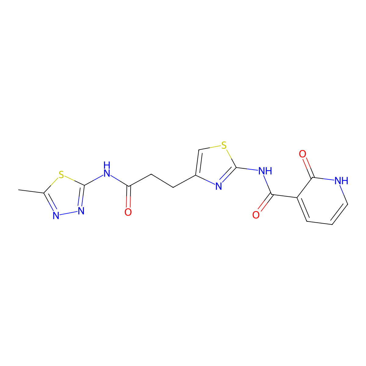 N-(4-(3-((5-methyl-1,3,4-thiadiazol-2-yl)amino)-3-oxopropyl)thiazol-2-yl)-2-oxo-1,2-dihydropyridine-3-carboxamide molecular structure, CAS 1040667-69-3