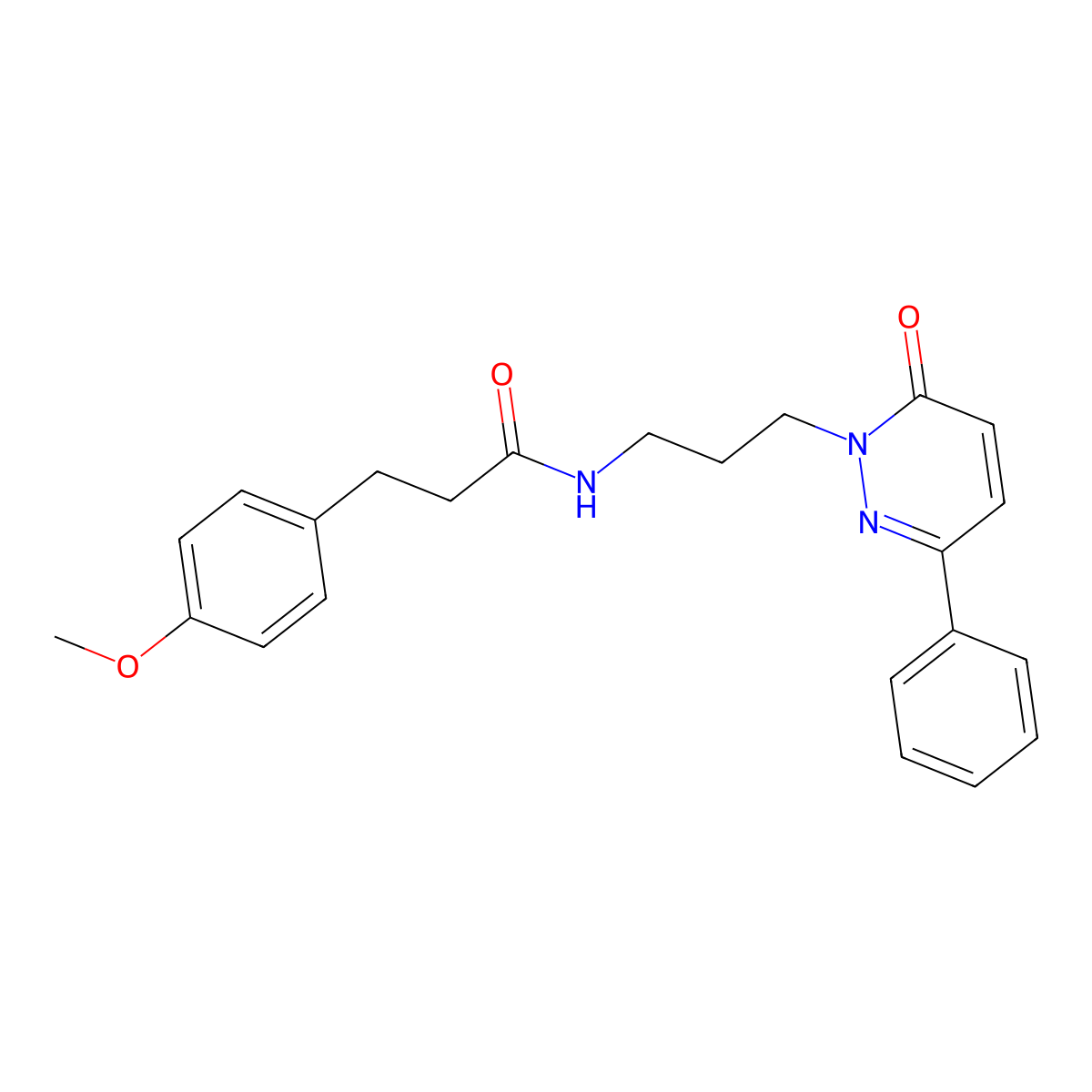 3-(4-methoxyphenyl)-N-(3-(6-oxo-3-phenylpyridazin-1(6H)-yl)propyl)propanamide molecular structure, CAS 1040668-71-0