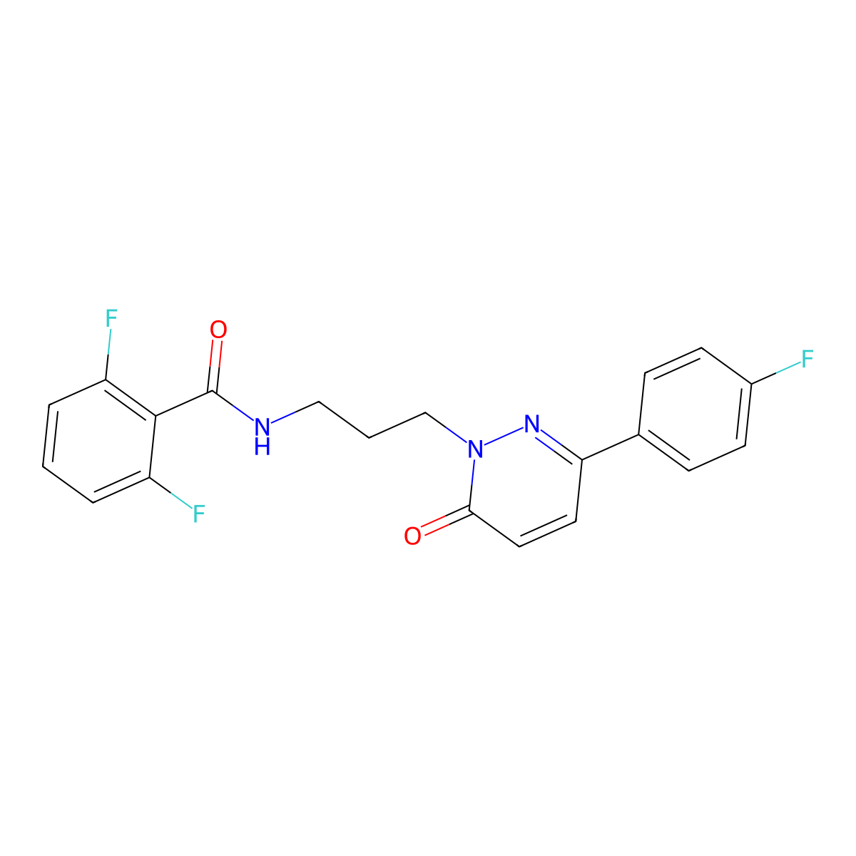2,6-difluoro-N-(3-(3-(4-fluorophenyl)-6-oxopyridazin-1(6H)-yl)propyl)benzamide molecular structure, CAS 1040669-25-7