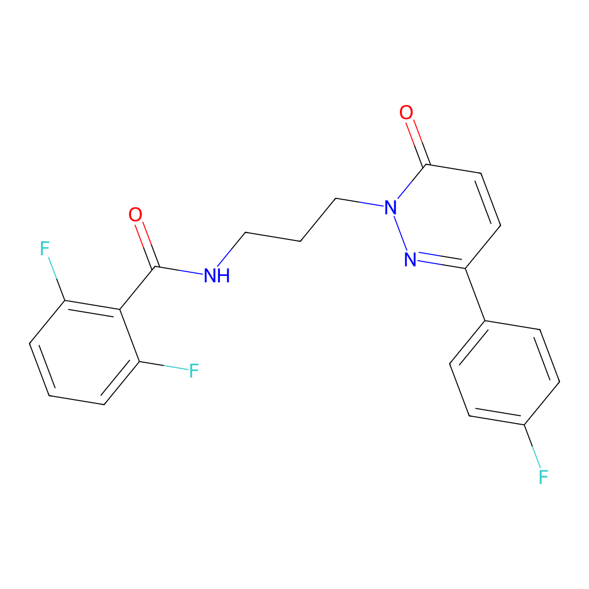 2,6-difluoro-N-(3-(3-(4-fluorophenyl)-6-oxopyridazin-1(6H)-yl)propyl)benzamide molecular structure, CAS 1040669-25-7