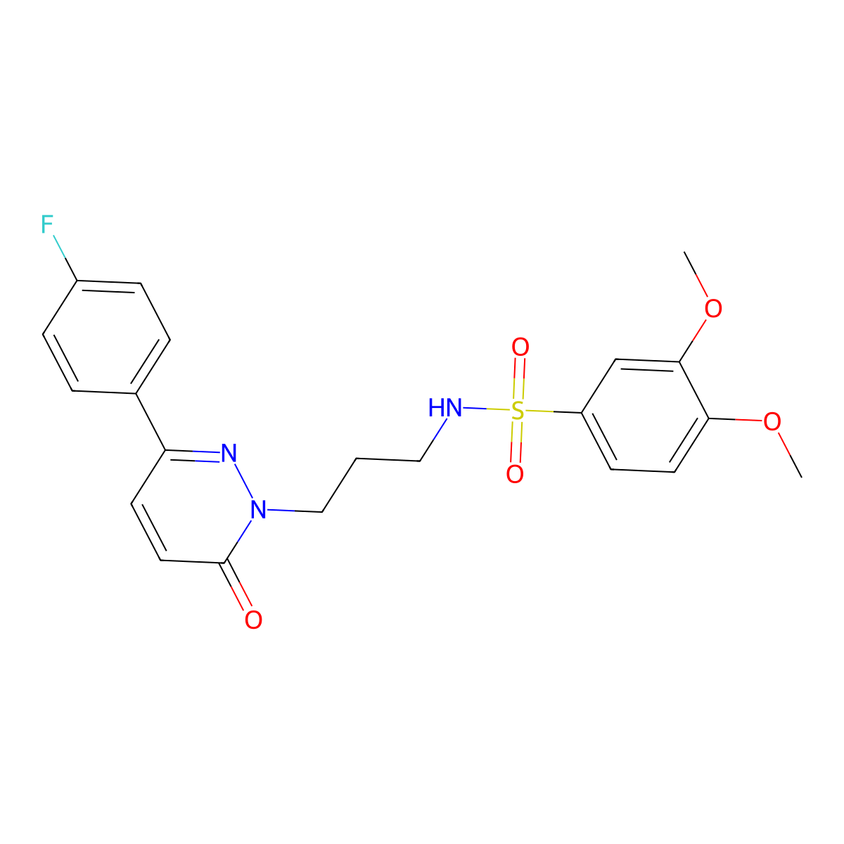 N-(3-(3-(4-fluorophenyl)-6-oxopyridazin-1(6H)-yl)propyl)-3,4-dimethoxybenzenesulfonamide molecular structure, CAS 1040669-83-7