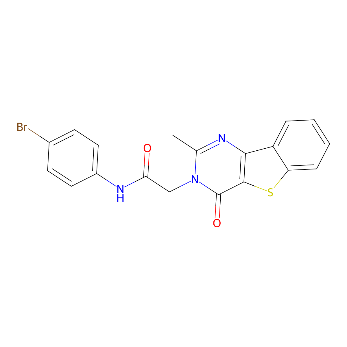 N-(4-bromophenyl)-2-(2-methyl-4-oxo[1]benzothieno[3,2-d]pyrimidin-3(4H)-yl)acetamide molecular structure, CAS 1040669-93-9