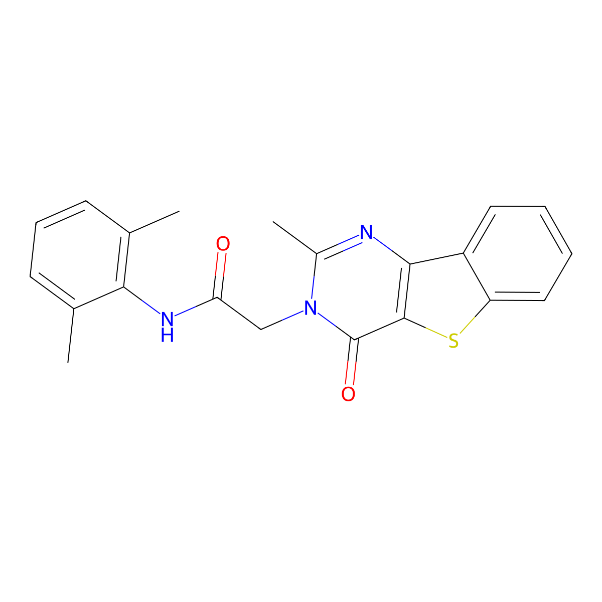 N-(2,6-dimethylphenyl)-2-{4-methyl-6-oxo-8-thia-3,5-diazatricyclo[7.4.0.0^{2,7}]trideca-1(13),2(7),3,9,11-pentaen-5-yl}acetamide molecular structure, CAS 1040670-11-8