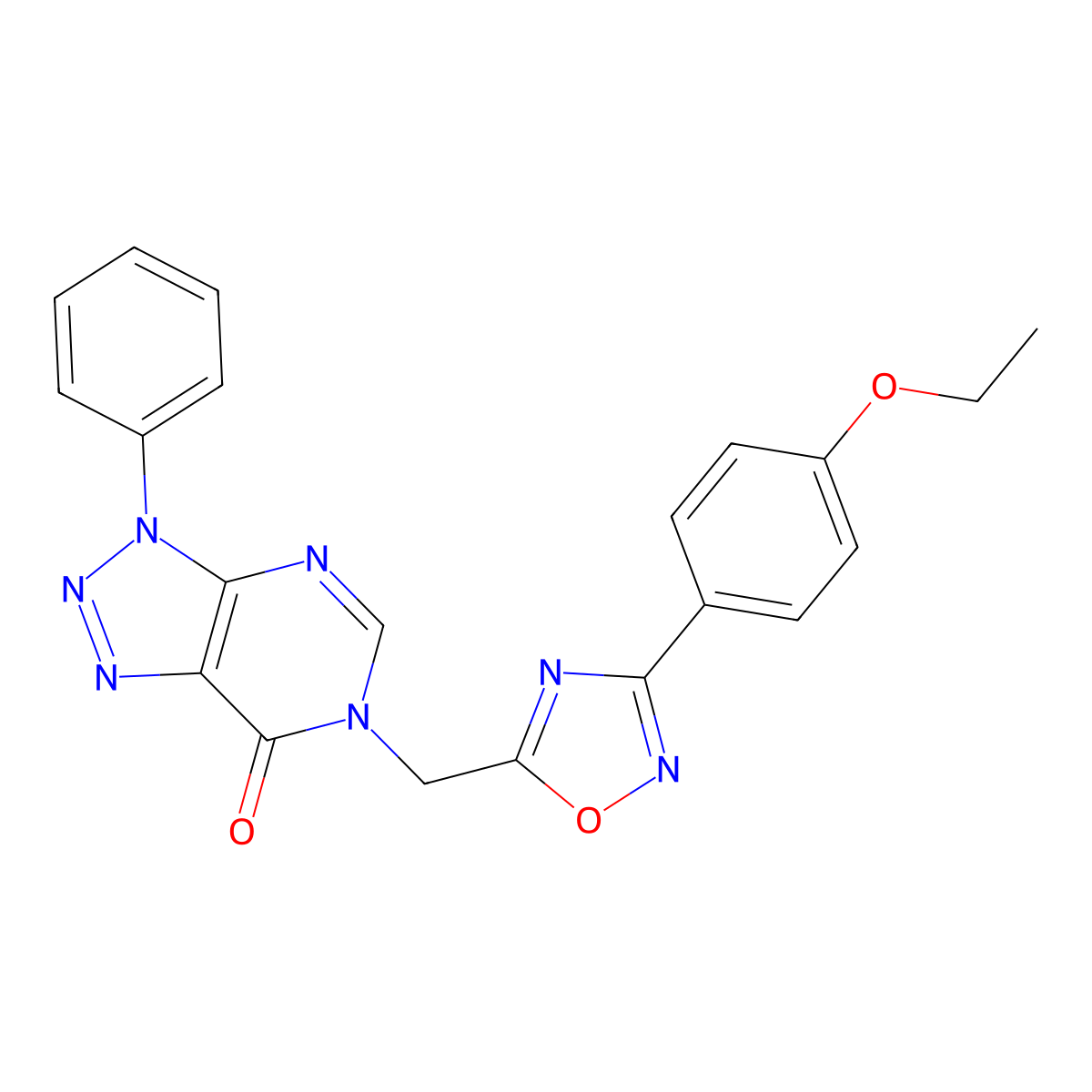 6-{[3-(4-ethoxyphenyl)-1,2,4-oxadiazol-5-yl]methyl}-3-phenyl-3H,6H,7H-[1,2,3]triazolo[4,5-d]pyrimidin-7-one molecular structure, CAS 1040671-13-3