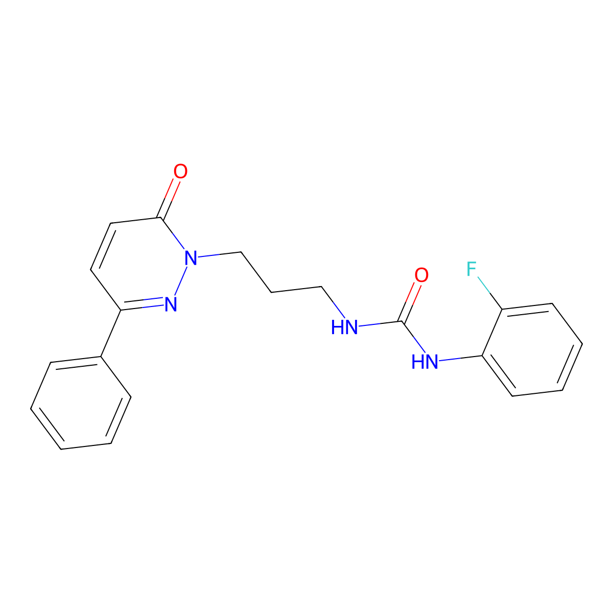 1-(2-fluorophenyl)-3-(3-(6-oxo-3-phenylpyridazin-1(6H)-yl)propyl)urea molecular structure, CAS 1040671-18-8
