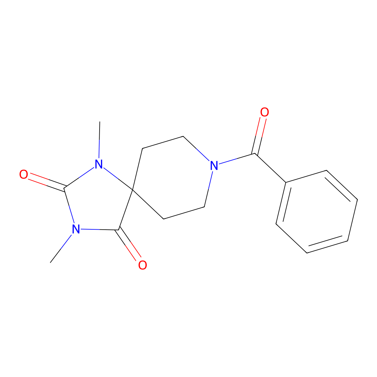 8-Benzoyl-1,3-dimethyl-1,3,8-triazaspiro[4.5]decane-2,4-dione molecular structure, CAS 1040671-89-3