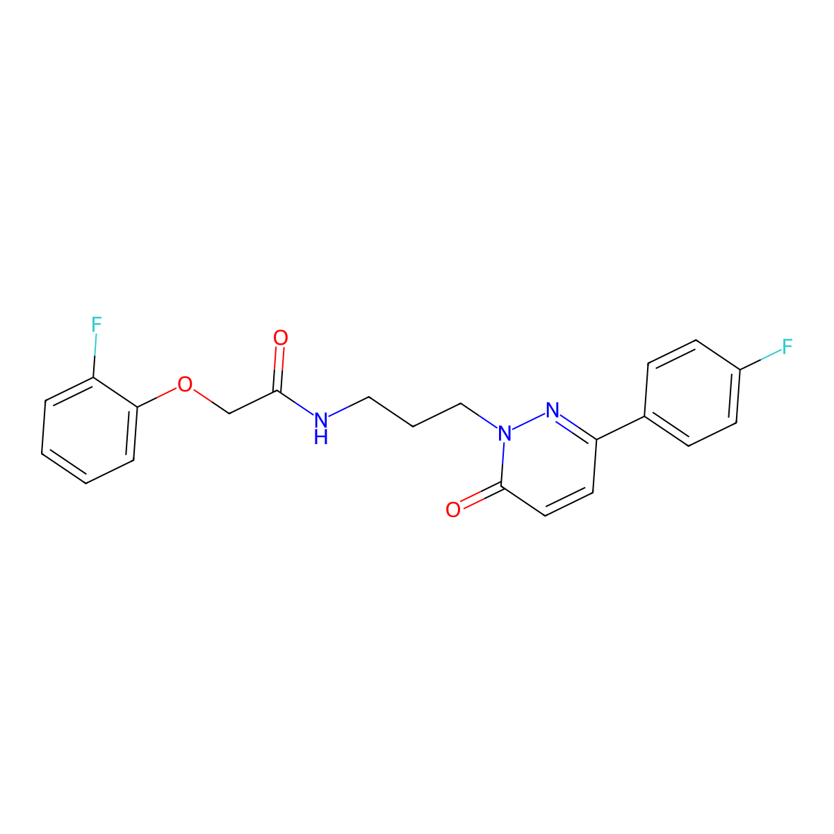 2-(2-fluorophenoxy)-N-(3-(3-(4-fluorophenyl)-6-oxopyridazin-1(6H)-yl)propyl)acetamide molecular structure, CAS 1040672-09-0