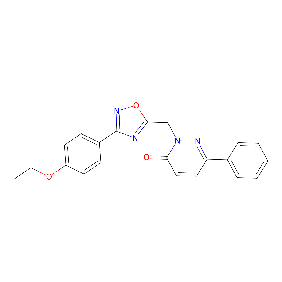 2-((3-(4-ethoxyphenyl)-1,2,4-oxadiazol-5-yl)methyl)-6-phenylpyridazin-3(2H)-one molecular structure, CAS 1040672-18-1