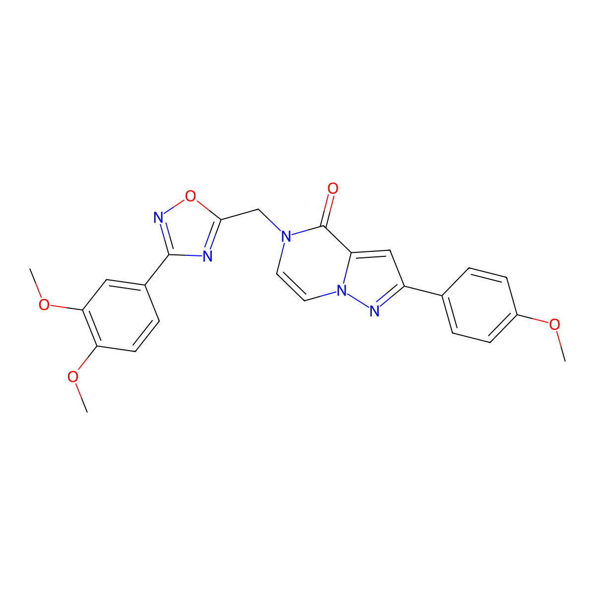 5-{[3-(3,4-dimethoxyphenyl)-1,2,4-oxadiazol-5-yl]methyl}-2-(4-methoxyphenyl)-4H,5H-pyrazolo[1,5-a]pyrazin-4-one molecular structure, CAS 1040672-70-5