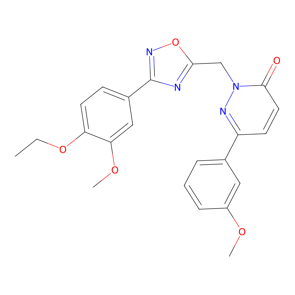 2-{[3-(4-Ethoxy-3-methoxyphenyl)-1,2,4-oxadiazol-5-yl]methyl}-6-(3-methoxyphenyl)-2,3-dihydropyridazin-3-one molecular structure, CAS 1040672-73-8