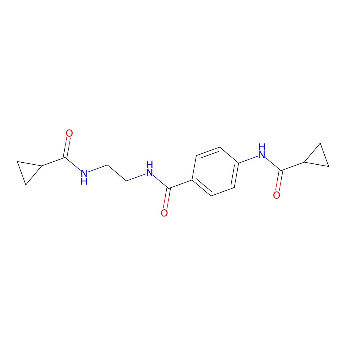 4-cyclopropaneamido-N-[2-(cyclopropylformamido)ethyl]benzamide molecular structure, CAS 1040673-16-2