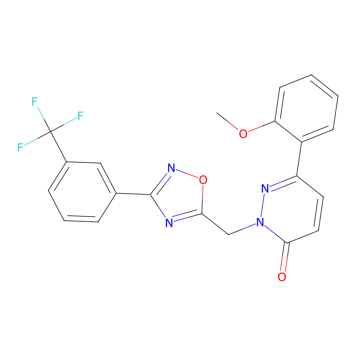 6-(2-Methoxyphenyl)-2-({3-[3-(trifluoromethyl)phenyl]-1,2,4-oxadiazol-5-yl}methyl)-2,3-dihydropyridazin-3-one molecular structure, CAS 1040673-48-0