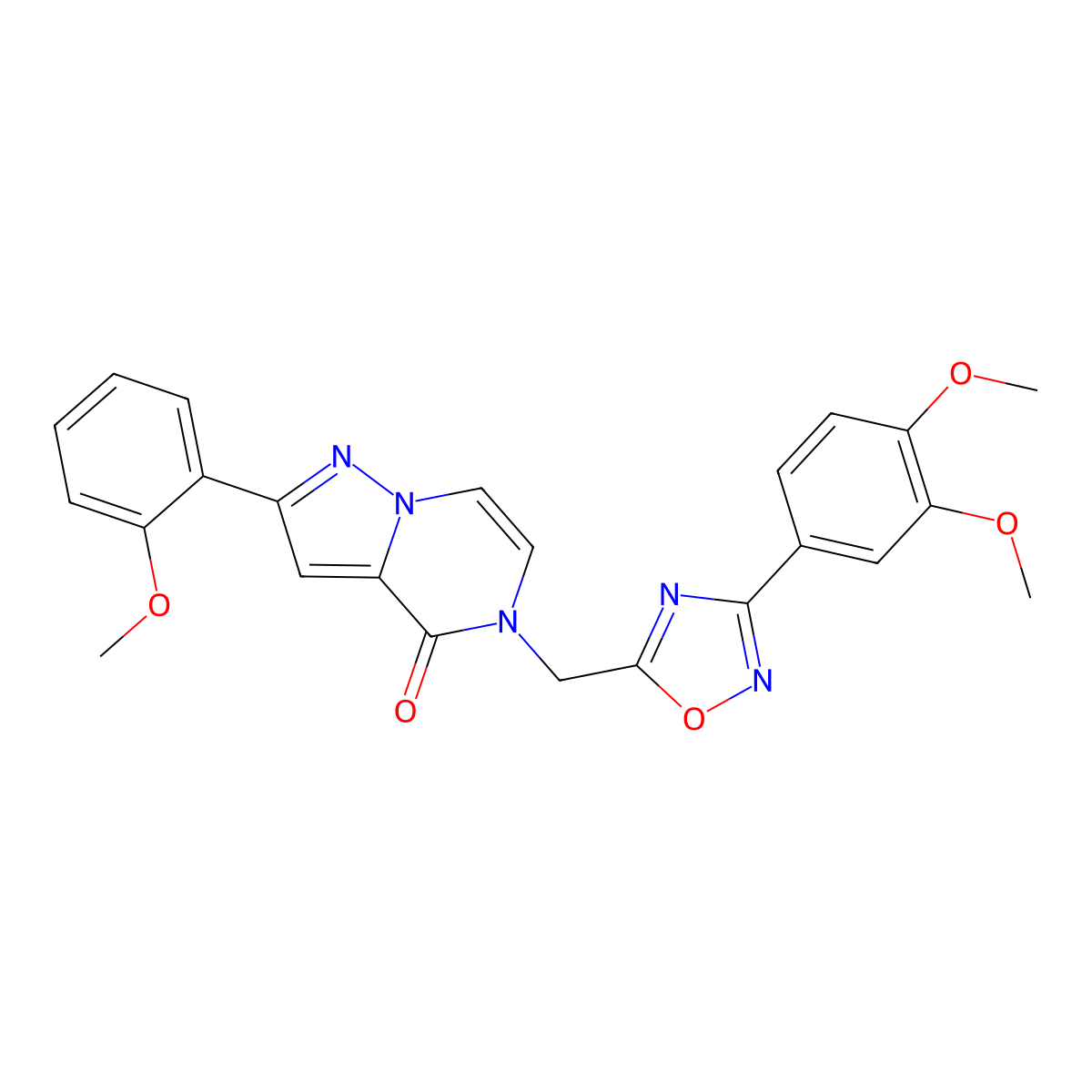 5-{[3-(3,4-dimethoxyphenyl)-1,2,4-oxadiazol-5-yl]methyl}-2-(2-methoxyphenyl)-4H,5H-pyrazolo[1,5-a]pyrazin-4-one molecular structure, CAS 1040673-70-8