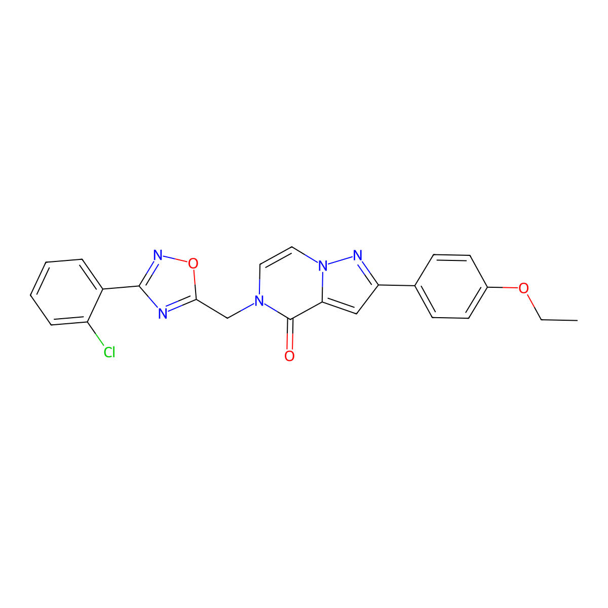 5-{[3-(2-chlorophenyl)-1,2,4-oxadiazol-5-yl]methyl}-2-(4-ethoxyphenyl)-4H,5H-pyrazolo[1,5-a]pyrazin-4-one molecular structure, CAS 1040674-42-7