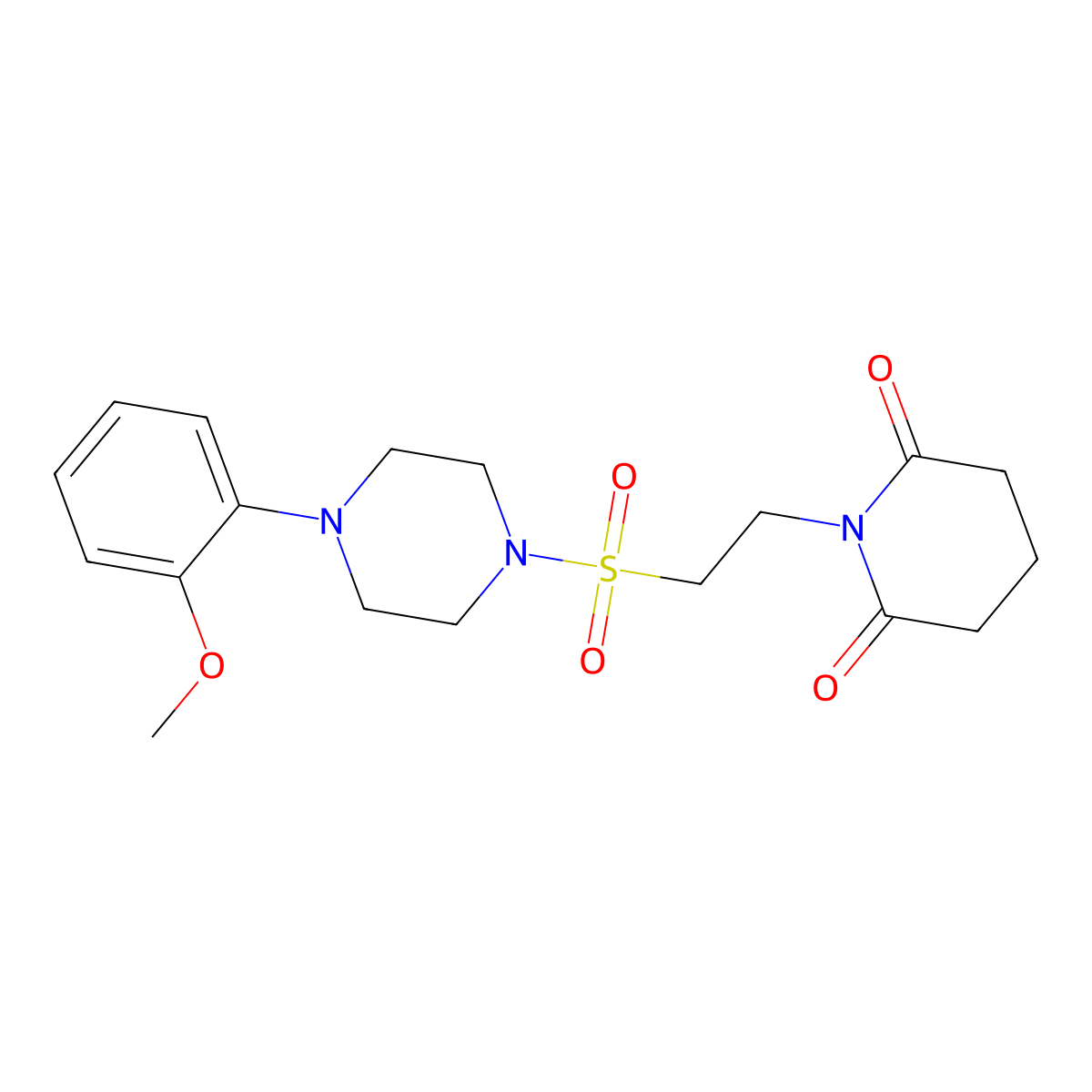 1-(2-{[4-(2-Methoxyphenyl)piperazin-1-yl]sulfonyl}ethyl)piperidine-2,6-dione molecular structure, CAS 1040674-71-2