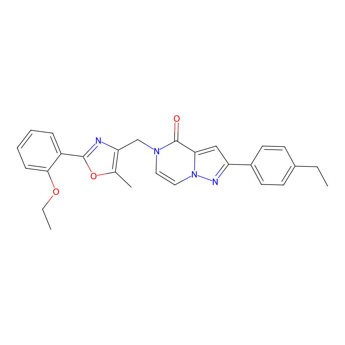5-{[2-(2-ethoxyphenyl)-5-methyl-1,3-oxazol-4-yl]methyl}-2-(4-ethylphenyl)-4H,5H-pyrazolo[1,5-a]pyrazin-4-one molecular structure, CAS 1040674-84-7