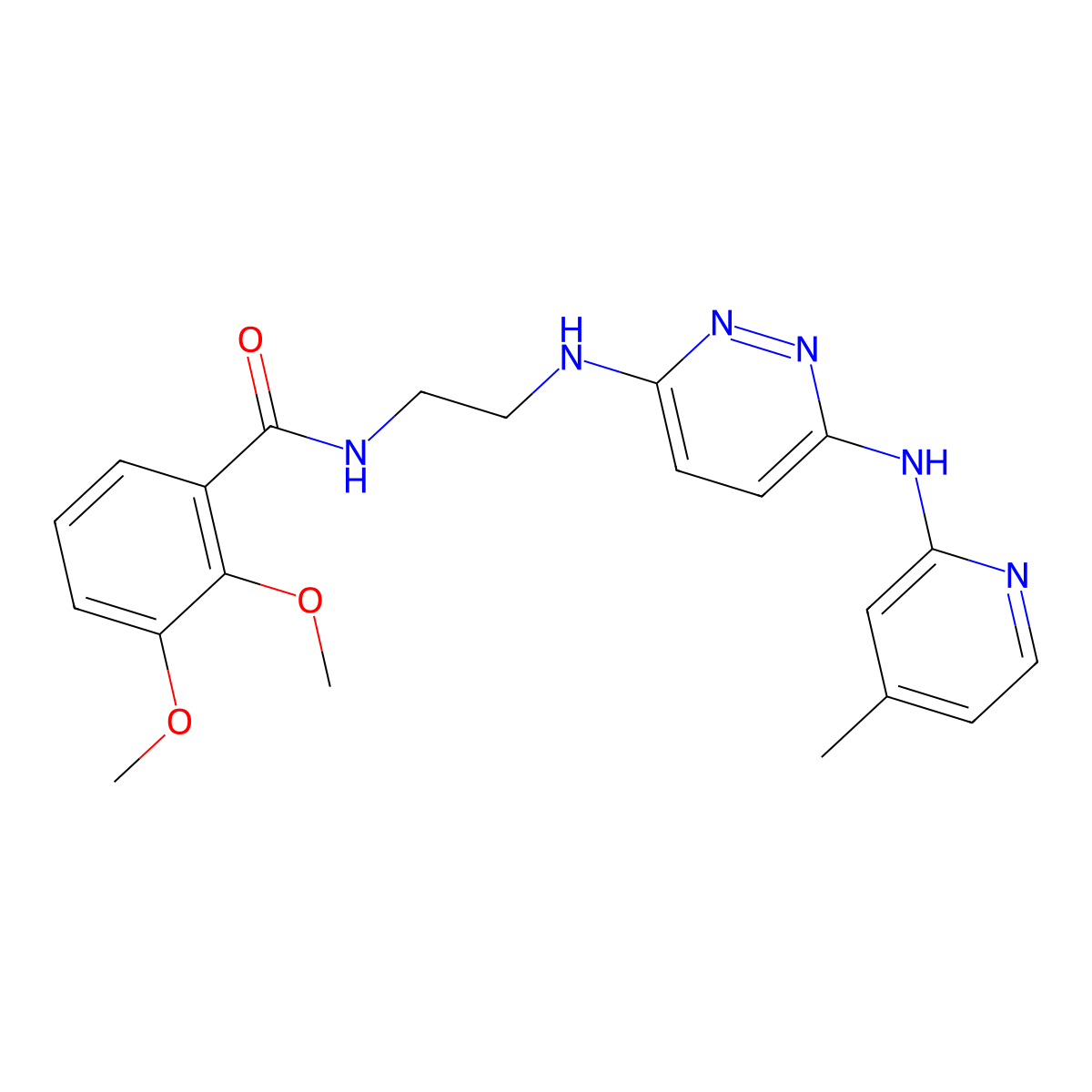 2,3-dimethoxy-N-[2-({6-[(4-methylpyridin-2-yl)amino]pyridazin-3-yl}amino)ethyl]benzamide molecular structure, CAS 1040675-28-2
