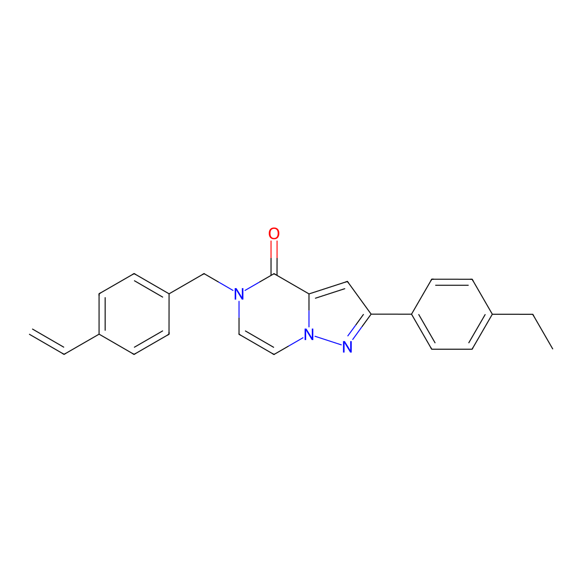 2-(4-ethylphenyl)-5-(4-vinylbenzyl)pyrazolo[1,5-a]pyrazin-4(5H)-one molecular structure, CAS 1040675-61-3