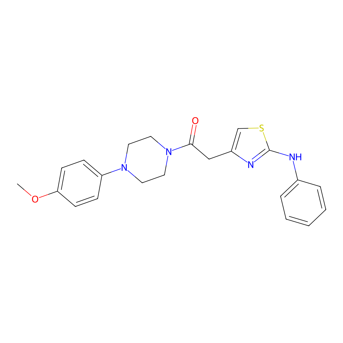 1-[4-(4-Methoxyphenyl)piperazin-1-yl]-2-[2-(phenylamino)-1,3-thiazol-4-yl]ethan-1-one molecular structure, CAS 1040675-83-9