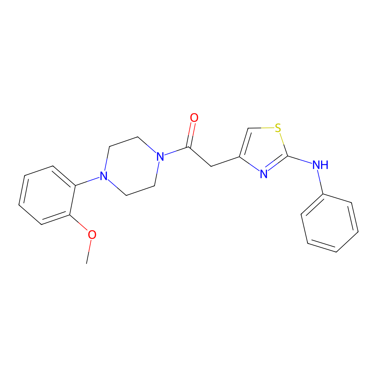 1-[4-(2-Methoxyphenyl)piperazin-1-yl]-2-[2-(phenylamino)-1,3-thiazol-4-yl]ethan-1-one molecular structure, CAS 1040675-90-8