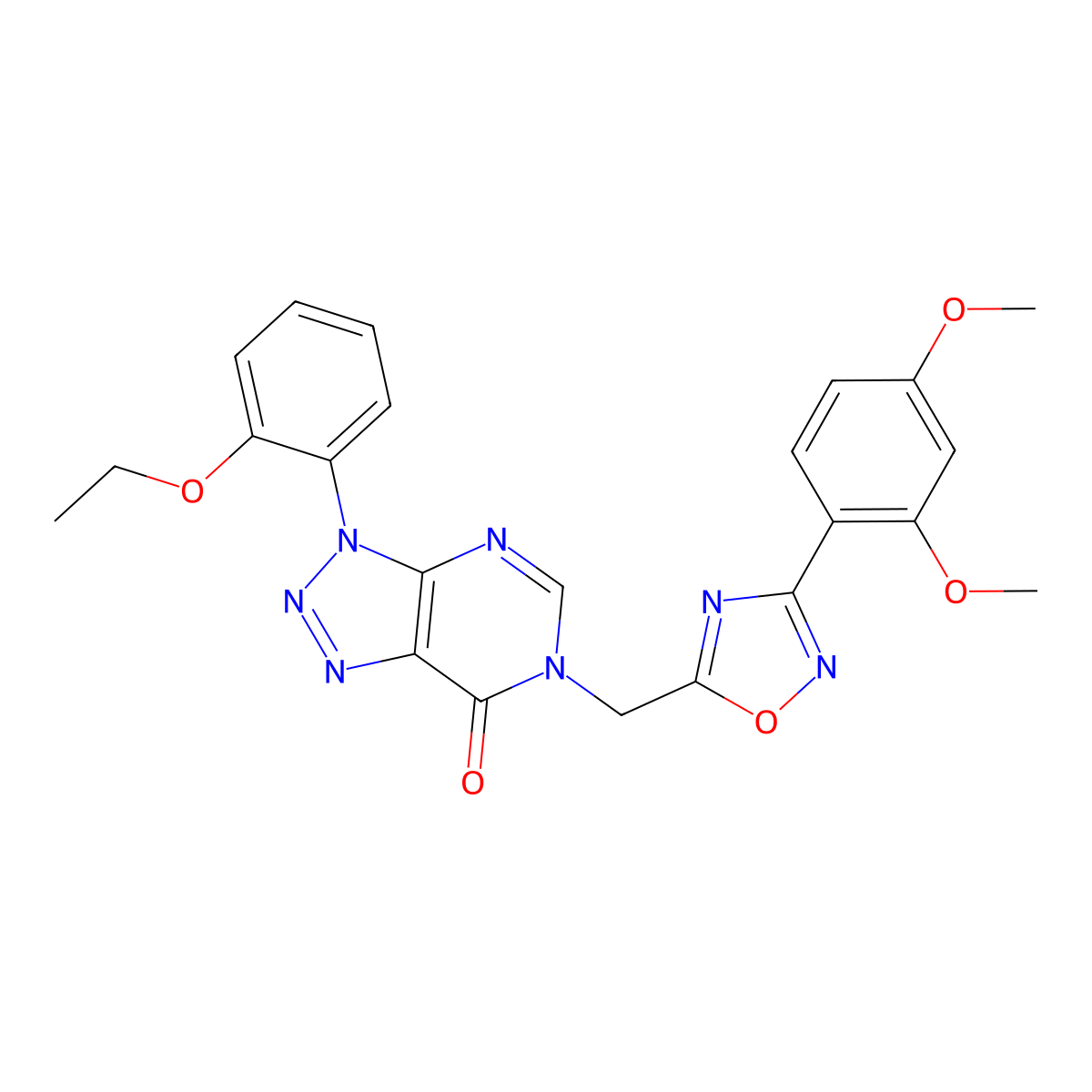 6-{[3-(2,4-dimethoxyphenyl)-1,2,4-oxadiazol-5-yl]methyl}-3-(2-ethoxyphenyl)-3H,6H,7H-[1,2,3]triazolo[4,5-d]pyrimidin-7-one molecular structure, CAS 1040675-91-9
