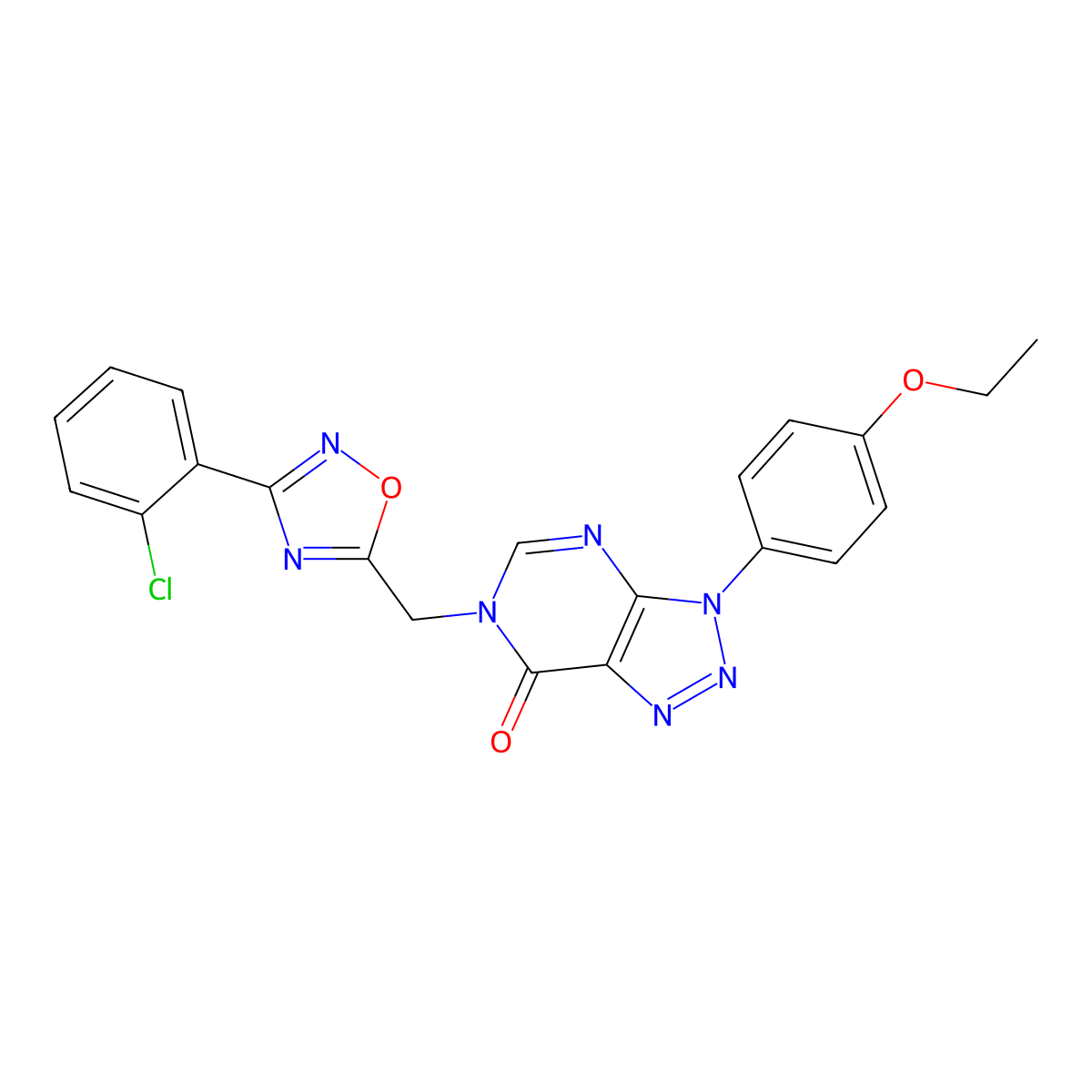 6-{[3-(2-chlorophenyl)-1,2,4-oxadiazol-5-yl]methyl}-3-(4-ethoxyphenyl)-3H,6H,7H-[1,2,3]triazolo[4,5-d]pyrimidin-7-one molecular structure, CAS 1040676-82-1