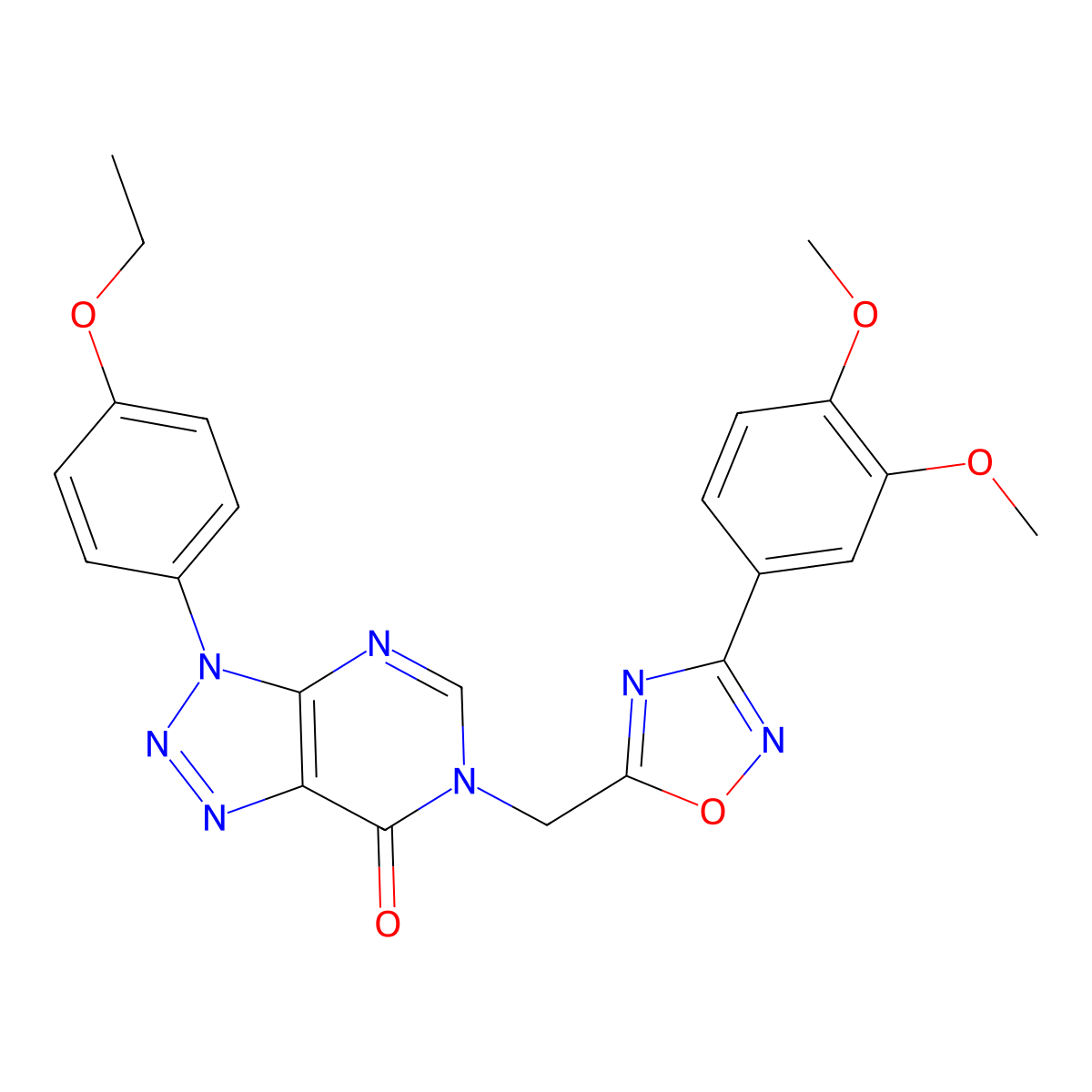 6-{[3-(3,4-dimethoxyphenyl)-1,2,4-oxadiazol-5-yl]methyl}-3-(4-ethoxyphenyl)-3H,6H,7H-[1,2,3]triazolo[4,5-d]pyrimidin-7-one molecular structure, CAS 1040677-00-6