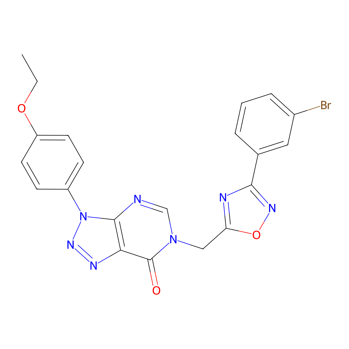 6-{[3-(3-bromophenyl)-1,2,4-oxadiazol-5-yl]methyl}-3-(4-ethoxyphenyl)-3,6-dihydro-7H-[1,2,3]triazolo[4,5-d]pyrimidin-7-one molecular structure, CAS 1040677-11-9