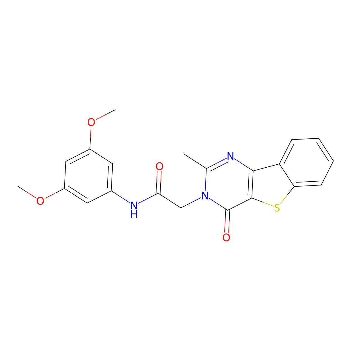 N-(3,5-dimethoxyphenyl)-2-{4-methyl-6-oxo-8-thia-3,5-diazatricyclo[7.4.0.0^{2,7}]trideca-1(13),2(7),3,9,11-pentaen-5-yl}acetamide molecular structure, CAS 1040678-11-2